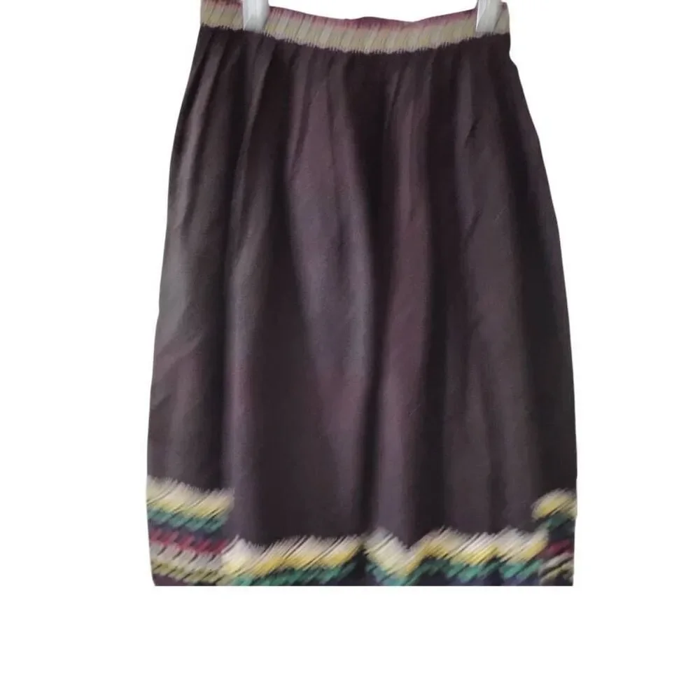 Vintage Pelux Guatemalan Multicolor Boho Folk Maxi Skirt Size‎ 24